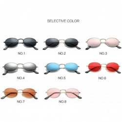 Oversized 2019 Small Frame Sunglasses Women Retro Oval Mirror Metal Sun Glasses Vintage Er Lunette De Soleil Femme - C7199CD9...