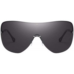 Oversized Polarized Sunglasses Fashion Metal Large Frame High Definition Women's Ultraviolet Protection - B - CB18Q70TZWZ $21.35