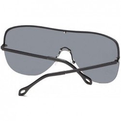 Oversized Polarized Sunglasses Fashion Metal Large Frame High Definition Women's Ultraviolet Protection - B - CB18Q70TZWZ $21.35