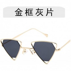 Aviator New Fashion Punk Sunglasses Men Women RetroTriangle Sun Glasses Vintage Tiny Female UV400 - 1 - C1198ZQL0L2 $62.88