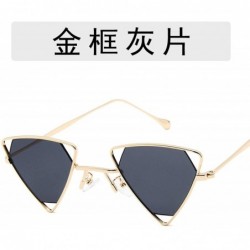 Aviator New Fashion Punk Sunglasses Men Women RetroTriangle Sun Glasses Vintage Tiny Female UV400 - 1 - C1198ZQL0L2 $28.58