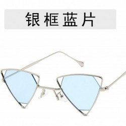 Aviator New Fashion Punk Sunglasses Men Women RetroTriangle Sun Glasses Vintage Tiny Female UV400 - 1 - C1198ZQL0L2 $28.58