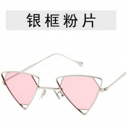 Aviator New Fashion Punk Sunglasses Men Women RetroTriangle Sun Glasses Vintage Tiny Female UV400 - 1 - C1198ZQL0L2 $28.58