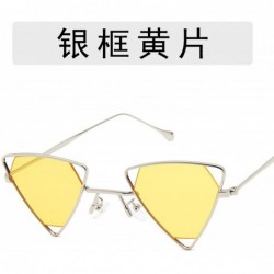 Aviator New Fashion Punk Sunglasses Men Women RetroTriangle Sun Glasses Vintage Tiny Female UV400 - 1 - C1198ZQL0L2 $28.58