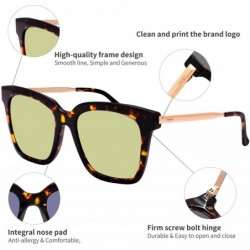 Sport Oversized Polarized Driving Acetate Sunglasses for Men Women UV Protection SunGlasses With Nylon Lens - Leopard - CY18R...