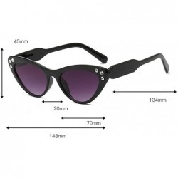 Cat Eye Women sunglasses polarized uv protection cat eyes small face mirror retro vintage - C - CF18T6S2KRC $10.20