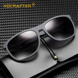 Semi-rimless Unisex Polarized Sunglasses Vintage Nylon Frame Sun Glasses For Men Women CHQJ020 - Black - C318Y0AEXEN $14.53