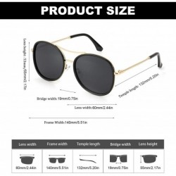 Round Round Sunglasses for Women Fashion-Vintage Retro Stylish Polarized Eyewear 100% UV Protection (3673black) - CF18RY5L4IU...