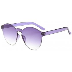 Round Unisex Fashion Candy Colors Round Frame UV Protection Outdoor Sunglasses Sunglasses - Light Gray - CZ190L3ADOG $18.38
