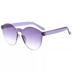 Round Unisex Fashion Candy Colors Round Frame UV Protection Outdoor Sunglasses Sunglasses - Light Gray - CZ190L3ADOG $29.17