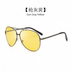 Sport Polarized color changing sunglasses outdoor Changing - Gun Gray Yellow - CT190SYTKZZ $8.91