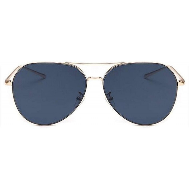 Round 2019 Rose Gold Sunglasses Women Men Shades Brand Designer Mirror Sun Glasses Female Metal Frame Sunglass - CD197Y7CQX4 ...