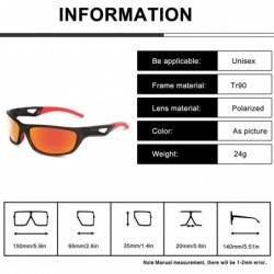 Sport Polarized Sports Sunglasses For Men Women Running Fishing Driving TR90 Frame - C018UDCTGW7 $32.19