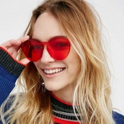 Round Unisex Fashion Candy Colors Round Outdoor Sunglasses Sunglasses - Red - C1199OMKOSE $7.61