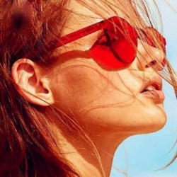 Round Unisex Fashion Candy Colors Round Outdoor Sunglasses Sunglasses - Red - C1199OMKOSE $7.61