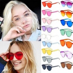 Round Unisex Fashion Candy Colors Round Outdoor Sunglasses Sunglasses - Red - C1199OMKOSE $7.61