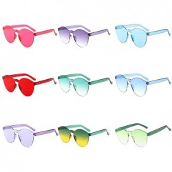 Round Unisex Fashion Candy Colors Round Outdoor Sunglasses Sunglasses - Red - C1199OMKOSE $7.61