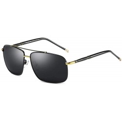 Oversized Polarized sunglasses reflected dazzling Glasses - Gold - CT18UDLRZ5E $20.96