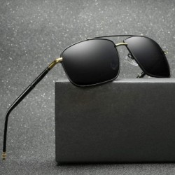 Oversized Polarized sunglasses reflected dazzling Glasses - Gold - CT18UDLRZ5E $20.96