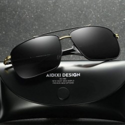 Oversized Polarized sunglasses reflected dazzling Glasses - Gold - CT18UDLRZ5E $20.96