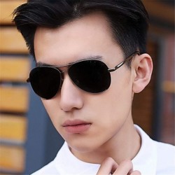 Semi-rimless Polarized Sunglasses Men Polarized Sunglasses for Driving Eyeglasses for Famale Black Gray-Gray - CB194OII2SA $2...