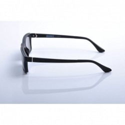 Rectangular Optical Eyeglasses Frames With Magnetic Polarized Sunglasses Clips - C007 - C412IMP9KB1 $12.84