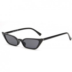 Goggle Rock a fashionable trend with these small high pointed cat-eye Sunglasses - Black - CI18WU8SXRL $18.02