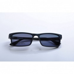 Rectangular Optical Eyeglasses Frames With Magnetic Polarized Sunglasses Clips - C007 - C412IMP9KB1 $12.84