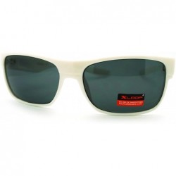 Sport Sports Sunglasses Rectangular Sporty Fashion - White - C111FVNV3OZ $11.10