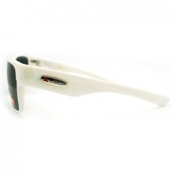Sport Sports Sunglasses Rectangular Sporty Fashion - White - C111FVNV3OZ $11.10