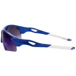 Wrap The Athlete" 2 Pair of Precision Sport Wrap Bifocal Unisex Sunglasses - Blue and Red - CZ1965RCWTM $21.37