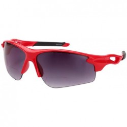 Wrap The Athlete" 2 Pair of Precision Sport Wrap Bifocal Unisex Sunglasses - Blue and Red - CZ1965RCWTM $21.37