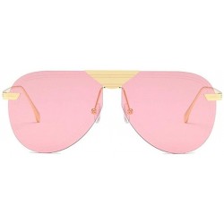 Oversized Oversized Pilot Sunglasses for Women Big Frame Shades UV400 - C1 Black - CU1906D00T3 $12.81