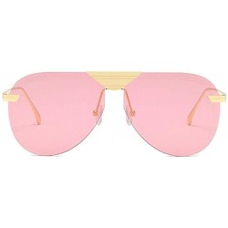 Oversized Oversized Pilot Sunglasses for Women Big Frame Shades UV400 - C1 Black - CU1906D00T3 $12.81