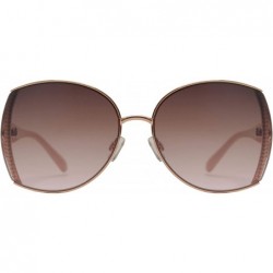 Butterfly Womens Fashion Classic Butterfly Sunglasses - UV 400 Protection - Pink + Brown Pink - CA193UWURIU $11.21