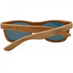 Square Men Wooden Polarized Sunglasses 100% UV Protection vintage Eyewear S5140 - Blue - C6186D9RM66 $26.85