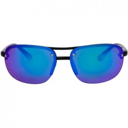 Oval Model 199 Designer Fashion Retro Flash Reflective Lens Sunglasses - Green - CT18U67TDUA $12.36