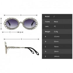 Oval 2020 New Fashion Crystal Decorative Sunglasses Oval Frame Trend Hip Hop Sunglasses - Pink - CQ1976MDWI0 $14.85