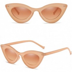 Cat Eye Fashion Oversized Sunglasses Luxulry - Khaki - C418WOHO839 $9.29