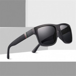 Oversized Retro Polarized Sunglasses Men Driving Shades Vintage Square Sun Glasses Eyeglasses - C03 Brown - CE194O55TUX $22.86
