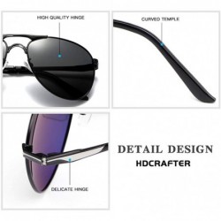 Semi-rimless Fashion Retro Biker Fishing Polarized Sunglasses for Men - Silver - C818ZSL5UUM $13.76