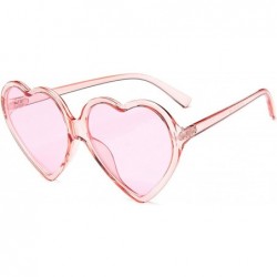 Oversized Yellow Pink Red Glasses Large Women Lady Girls Oversized Heart Shaped Retro Sunglasses Cute Love Eyewear - C13 - CW...