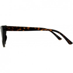 Cat Eye Womens Retro Vintage Narrow Triangle Cat Eye Plastic Hippie Sunglasses - Tortoise Brown - CJ18CGNQ7SW $8.37