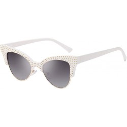 Oversized Sunglasses for Women Cat Eye Vintage Sunglasses Retro Glasses Eyewear UV 400 Protection - Gray - CL18OL94I3S $18.01