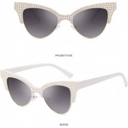 Oversized Sunglasses for Women Cat Eye Vintage Sunglasses Retro Glasses Eyewear UV 400 Protection - Gray - CL18OL94I3S $18.50