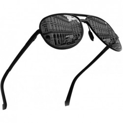 Aviator Classic Polarized Aviator Sunglasses for Men and Women 100% UV Protection - Black Frame Gray Lens 04 - CA18H4808KH $5...