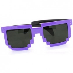 Square 8-Bit Pixel Sunglasses Video Game Geek Party Favors (Purple) - C811ECI8KOB $8.12