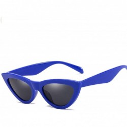 Sport Vintage Classic Retro Cat's Eye Frame Sunglasses for Women PC AC UV400 Sunglasses - Blue - CP18SZU8XT0 $27.34