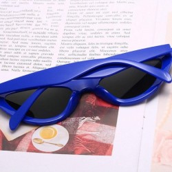 Sport Vintage Classic Retro Cat's Eye Frame Sunglasses for Women PC AC UV400 Sunglasses - Blue - CP18SZU8XT0 $13.30