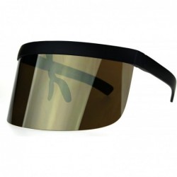 Oversized Mirror Lens Visor Cover Sunglasses Sun Cover for Face Shades Driving UV 400 - Black - CG1865MNLAK $27.05